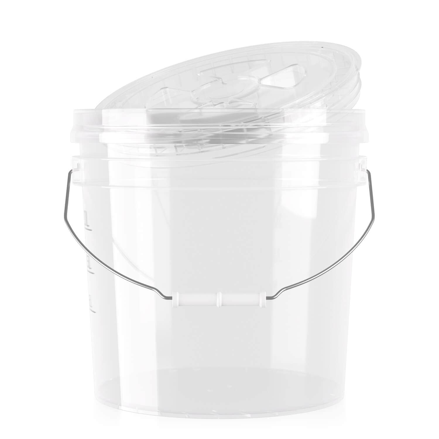 PERFORMANCE BUCKET Wascheimer für die Auto Handwäsche inkl. Deckel (clear white) | 3,5GAL/13L - kompatibel: Detail Guardz - Dirt Lock & Scrub Wall, Dirt Trap Schmutzsieb & Gamma Lid | chemicalworkz von Shiny Freaks