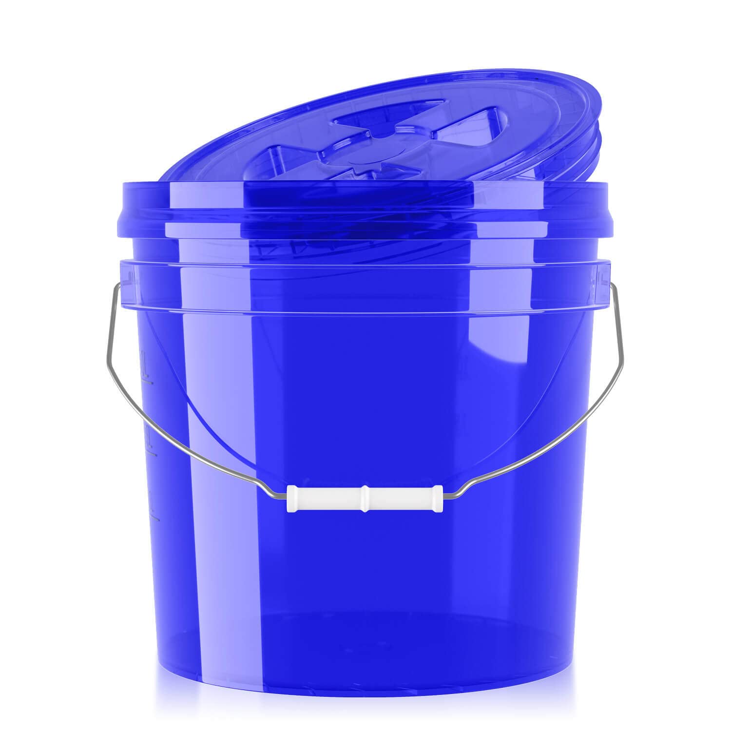 PERFORMANCE BUCKET Wascheimer für die Auto Handwäsche inkl. Deckel (clear blue) | 3,5GAL/13L - kompatibel: Detail Guardz - Dirt Lock & Scrub Wall, Dirt Trap Schmutzsieb & Gamma Lid | chemicalworkz von Shiny Freaks