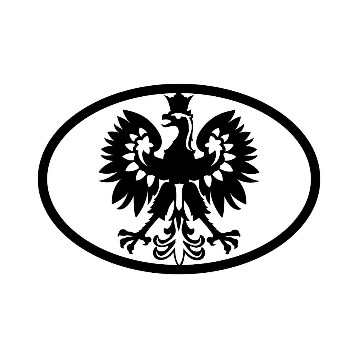 Shirtblaster Polen Adler Aufkleber Autoaufkleber Sticker 15cm x 10cm Farbe Schwarz von Shirtblaster