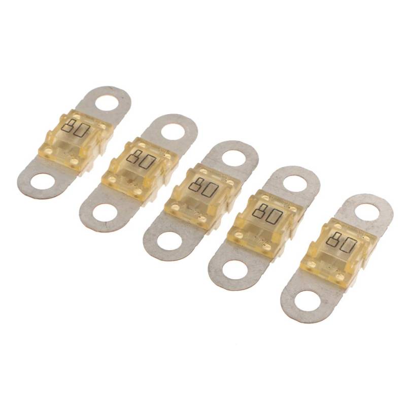 Shiwaki 5pcs MEGA Auto Sicherung Kfz Hochstromsicherung Schraubsicherung Flachstecksicherung Streifensicherung - wie beschrieben 80A von Shiwaki