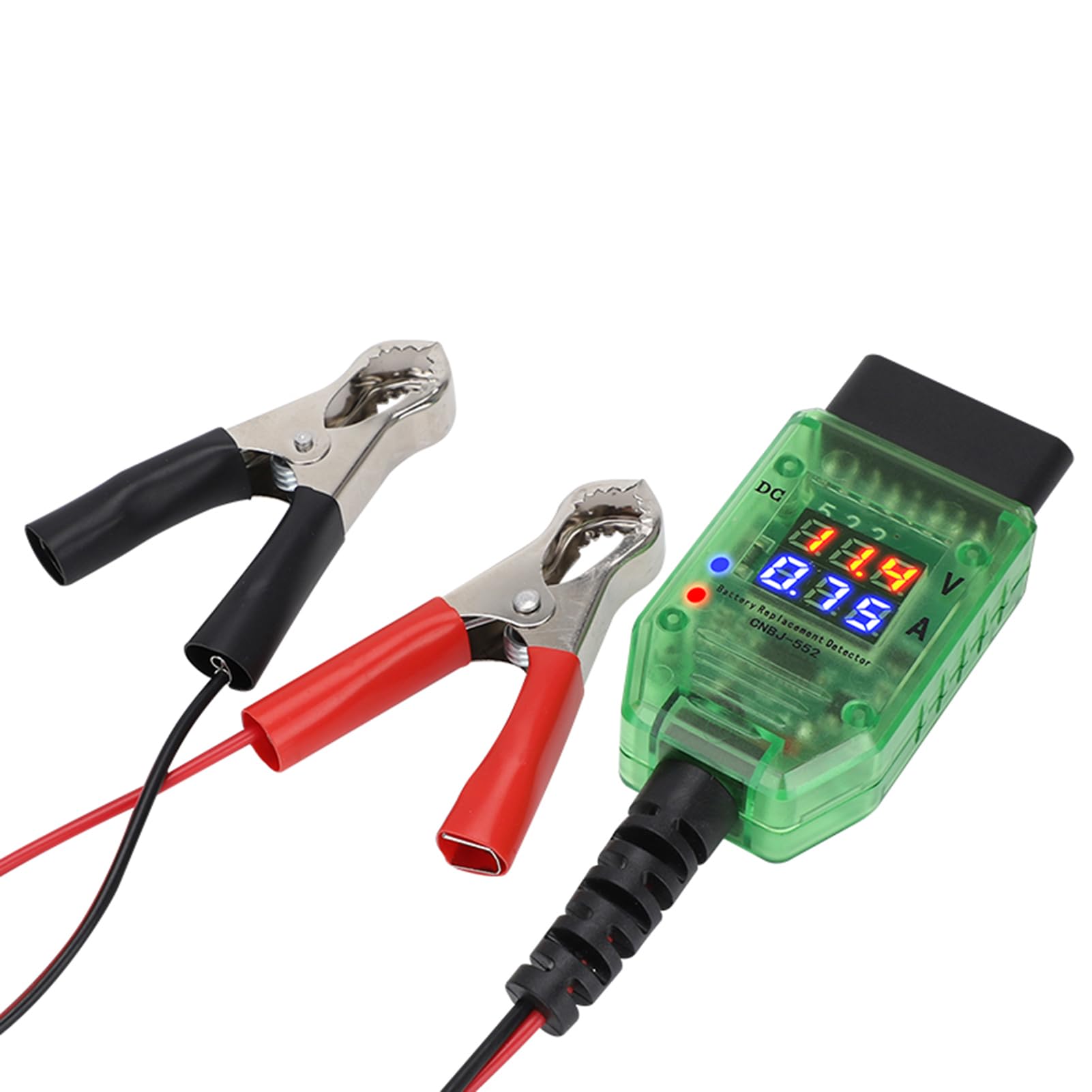 Shkalacar 12V Kfz-Batterietester mit Dual-Digital-Spannung, OBD-Anschluss, LED-Anzeige, hohe Isolierung, ECU-Datenschutz, KfZ-Lichtmaschinen-Tester für Ersetzen der Autobatterie von Shkalacar