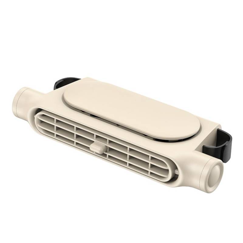 Shkalacar 5V 2A USB Autositz Lüfter, Betriebener Auto Kopfstützen Kühlventilator mit 3 Windgeschwindigkeiten, Tragbarer Fahrzeug Rücksitz Lüfter für Auto, LKW, SUV(Beige) von Shkalacar