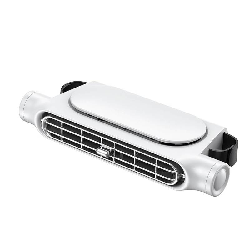 Shkalacar 5V 2A USB Autositz Lüfter, Betriebener Auto Kopfstützen Kühlventilator mit 3 Windgeschwindigkeiten, Tragbarer Fahrzeug Rücksitz Lüfter für Auto, LKW, SUV(Weiß) von Shkalacar
