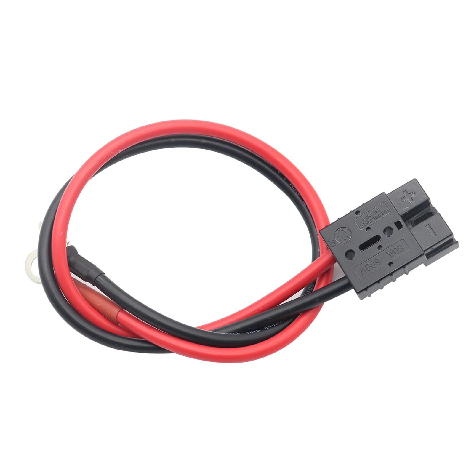 Shkalacar 8AWG Batterieadapter Kabel, 50 cm/19,69 Zoll Netzteil Adapterkabel mit O-Typ Klemme und 50A-Stecker, Batterieladekabel für Automobil, Medizin-, Industrie- und Militäranwendungen von Shkalacar