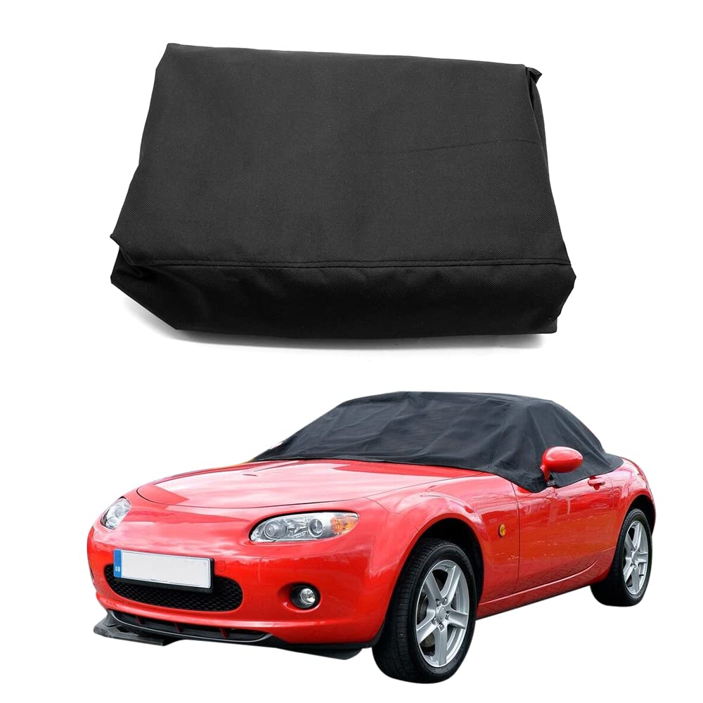 Shkalacar Halbgarage Autoabdeckung Ersatz für Mazda MX5 MK3 MK3.5, wasserdichte Winter Abdeckplane mit Magnetischen Befestigungssystems, Aufbewahrungstasche, Autoplane für schützt vor Frost von Shkalacar