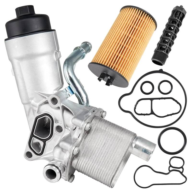 Shkalacar Motorölkühler-Filtergehäuse, Ölfiltergehäuse Ölfilter kompatibel mit Chevy Cru ze So NIC Tra x Buic k En core 1.4L Turbo 2011-2021, Ersetzen OEM: 55566784 918-428 55565388 88179-91400 von Shkalacar