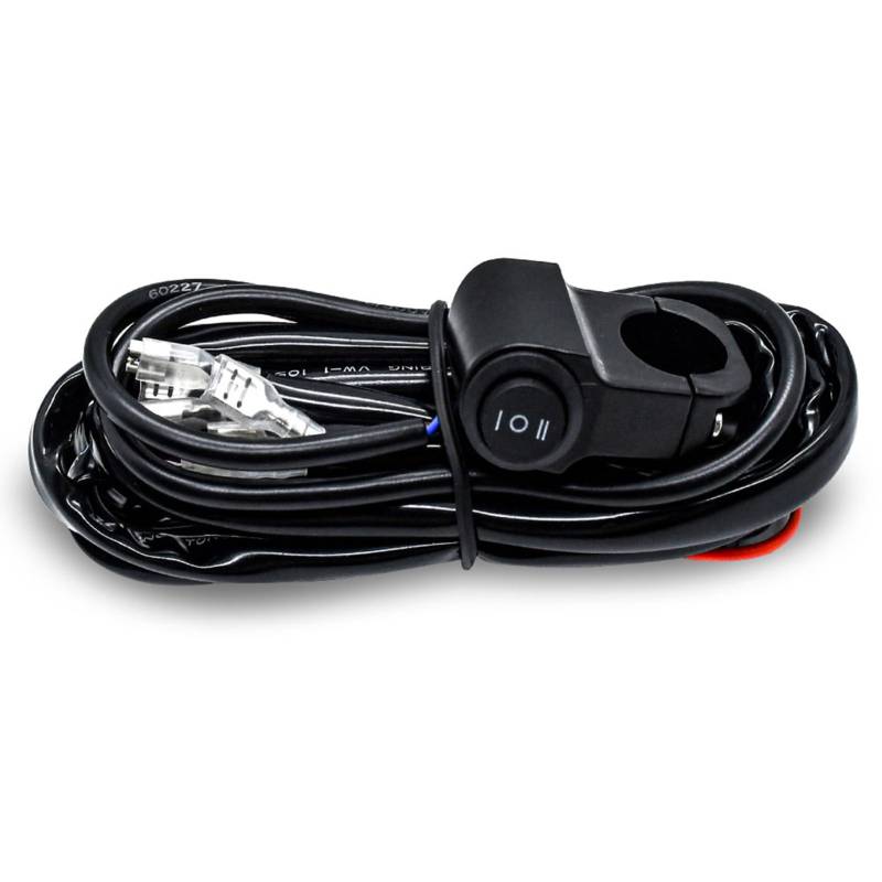 Shkalacar Motorrad kabelbaum, 180W LED Light Bar Wiring Harness Kit mit 16 AWG ausgestattet, Kabelbaum Kabelsatz Relais Adapter für Motorcycle Switching Different Modes von Shkalacar