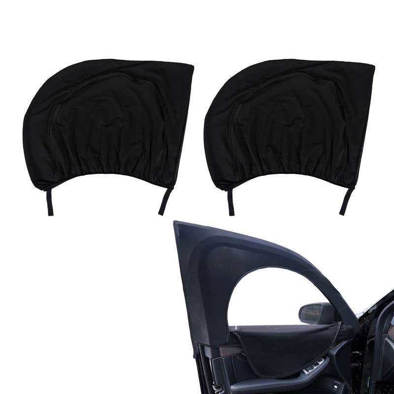 Shkalacar Sonnenschutz Auto Baby 2 Stücke, Autofenster Sonnenschutz Kinder, Insekt Moskito Resistant Seitenfenster Netzabdeckungen 125 * 50 Cm/49,21 * 19,69 Zoll für Frontglasfenster Seitenscheibe von Shkalacar