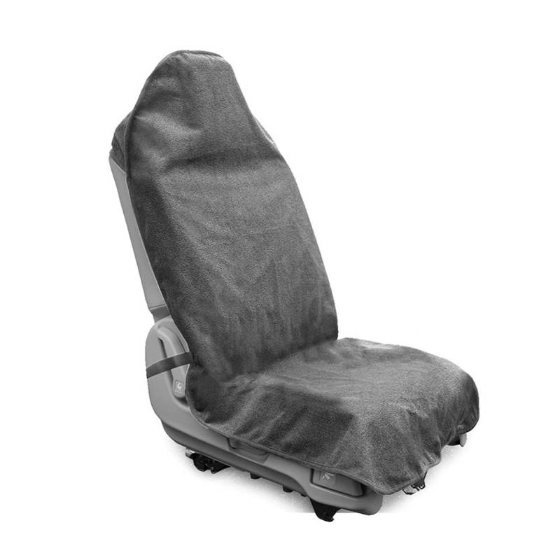 Shkalacar wasserdichte Autositzschoner Vordersitz, 140x75cm Universal rutschfest Auto Sitzbezug mit Handtuchstoff Material, Schweißabsorption Atmungsaktivität für die meisten Automodelle(Grau) von Shkalacar