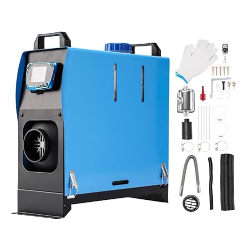 ShockFlo Diesel-Luft-Auto-Standheizung All-in-One, Standheizung Diesel, 8KW 12V Dieselheizung Schnelles Aufheizen mit verbessertem LCD-Schalterdisplay und Fernbedienung für Wohnmobil, Garage (Blau) von ShockFlo