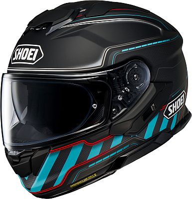 Shoei GT-Air 3 Discipline, Integralhelm - Matt Schwarz/Türkis/Rot - M von Shoei