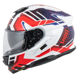 Shoei GT-Air 3 Hike TC-10 Integralhelm Weiss Blau Rot von Shoei