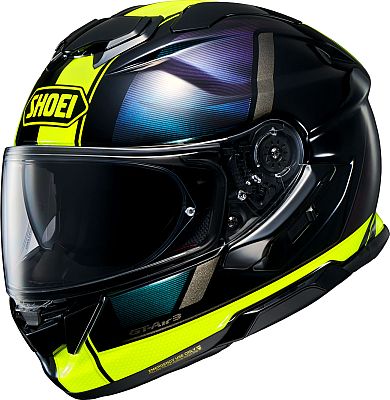 Shoei GT-Air 3 Scenario, Integralhelm - Schwarz/Neon-Gelb/Lila/Grün - L von Shoei