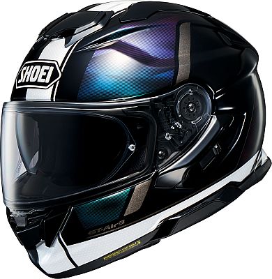 Shoei GT-Air 3 Scenario, Integralhelm - Schwarz/Weiß/Lila/Grün - M von Shoei