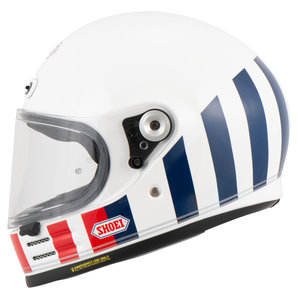 Shoei Glamster Resurrection TC-10 Integralhelm Weiss Blau Rot von Shoei