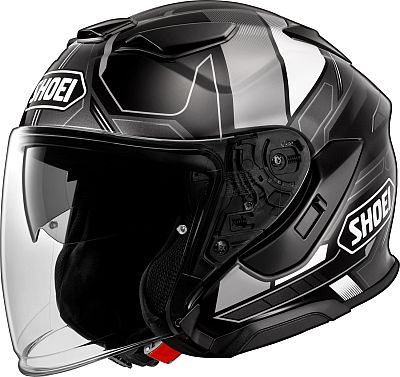 Shoei J-Cruise 3 Whizzy, Jethelm - Schwarz/Weiß/Grau - M von Shoei