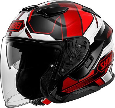 Shoei J-Cruise 3 Whizzy, Jethelm - Schwarz/Weiß/Rot - XS von Shoei