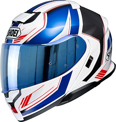 Shoei Neotec 3 Grasp, Klapphelm - Weiß/Blau/Rot/Schwarz - S von Shoei