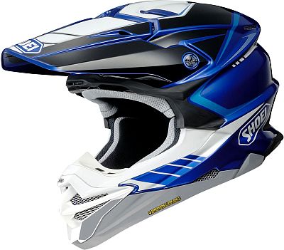 Shoei VFX-WR 06 Jammer, Motocrosshelm - Schwarz/Blau/Weiß - L von Shoei