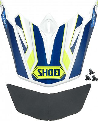 Shoei VFX-WR Allegiant, Helmschirm - Weiß/Blau/Neon-Gelb von Shoei