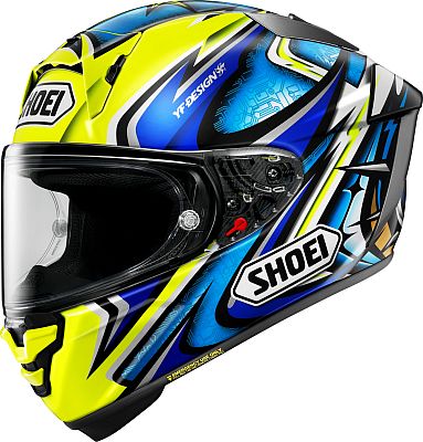 Shoei X-SPR Pro Daijiro, Integralhelm - Blau/Neon-Gelb/Grau - XL von Shoei