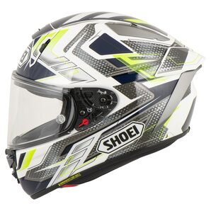 X-SPR Pro Escalate TC-2 Integralhelm Blau Weiss Anthrazit Gelb Shoei von Shoei