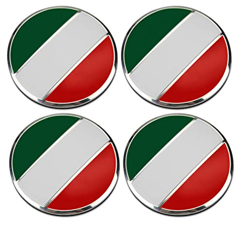 Shop of Wonder 4er Set hochwertige Aufkleber Nabenkappen Italien Flagge│ Ø 56mm │Italia Flag NA von Shop of Wonder