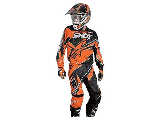 SHOT Cross Enduro Hose DEVO MOTION Kids schwarz-orange-weiß Gr. 11 = 10-11 Jahre von Shot Race Gear