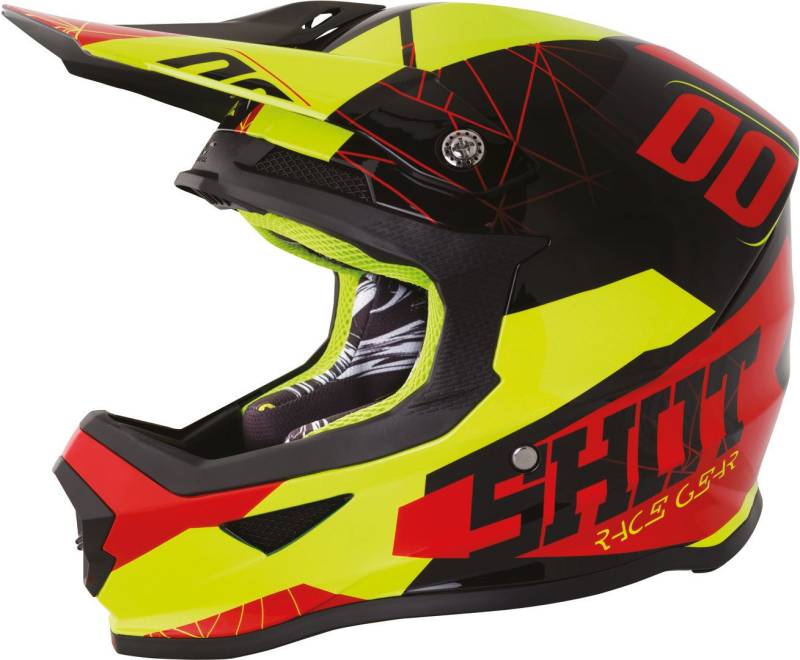 Shot Furious Spectre Crosshelm Rot/Gelb S (55/56) von Shot Race Gear