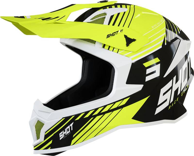 Shot Lite Fury Motocross Helm (Black/Yellow,XL (61/62)) von Shot Race Gear