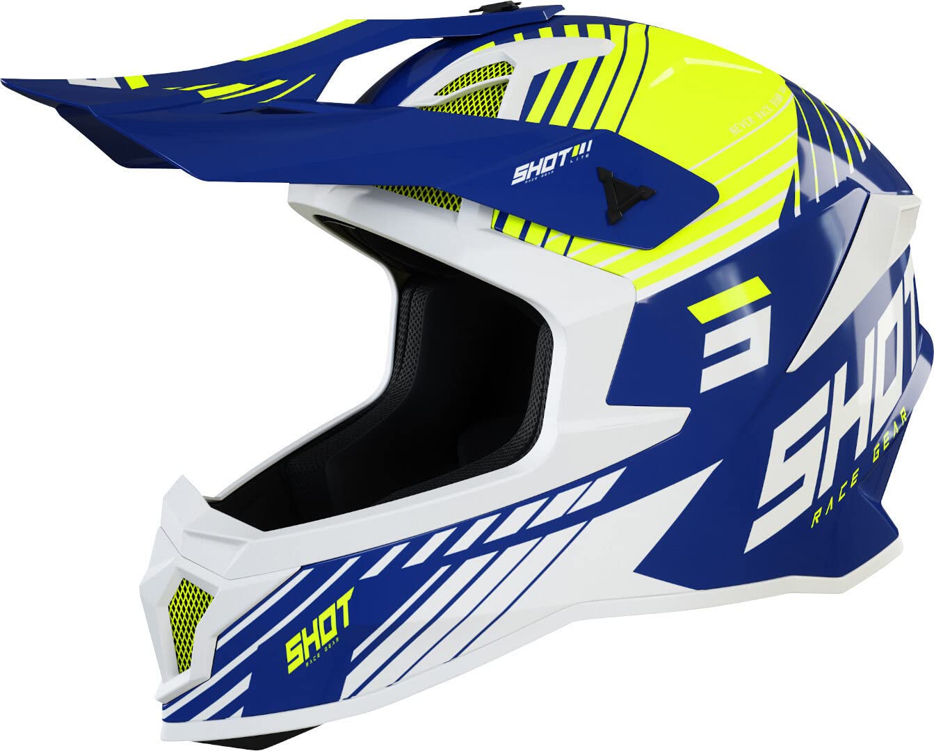 Shot Lite Fury Motocross Helm (Blue/Yellow,M (57/58)) von Shot Race Gear