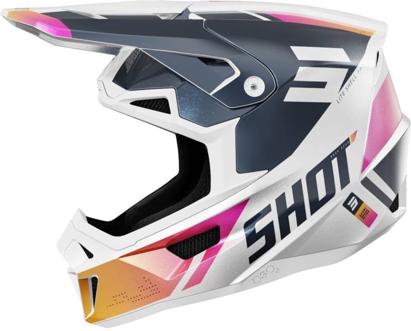 Shot Lite Ultra Motocross Helm, blau/pink, L (59/60) von Shot Race Gear