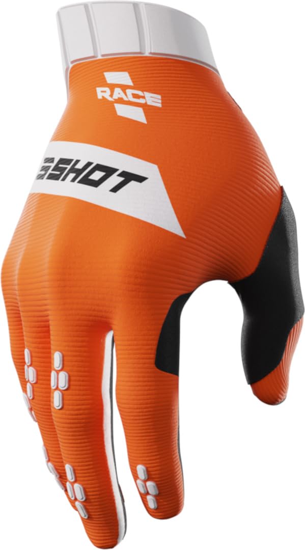 Shot Race Motocross Handschuhe (Orange/White,8) von Shot Race Gear