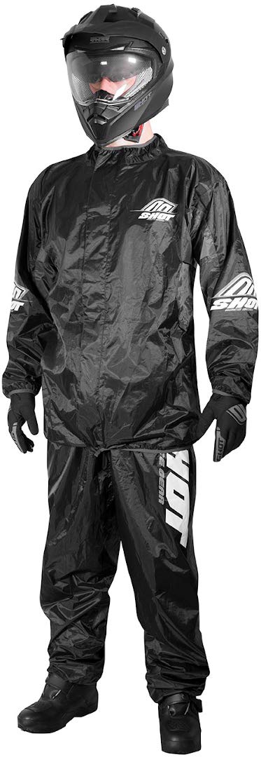 Shot A0K-15P0-N10-12 Rain Suit, Schwarz, Größe XXL von Shot Race Gear