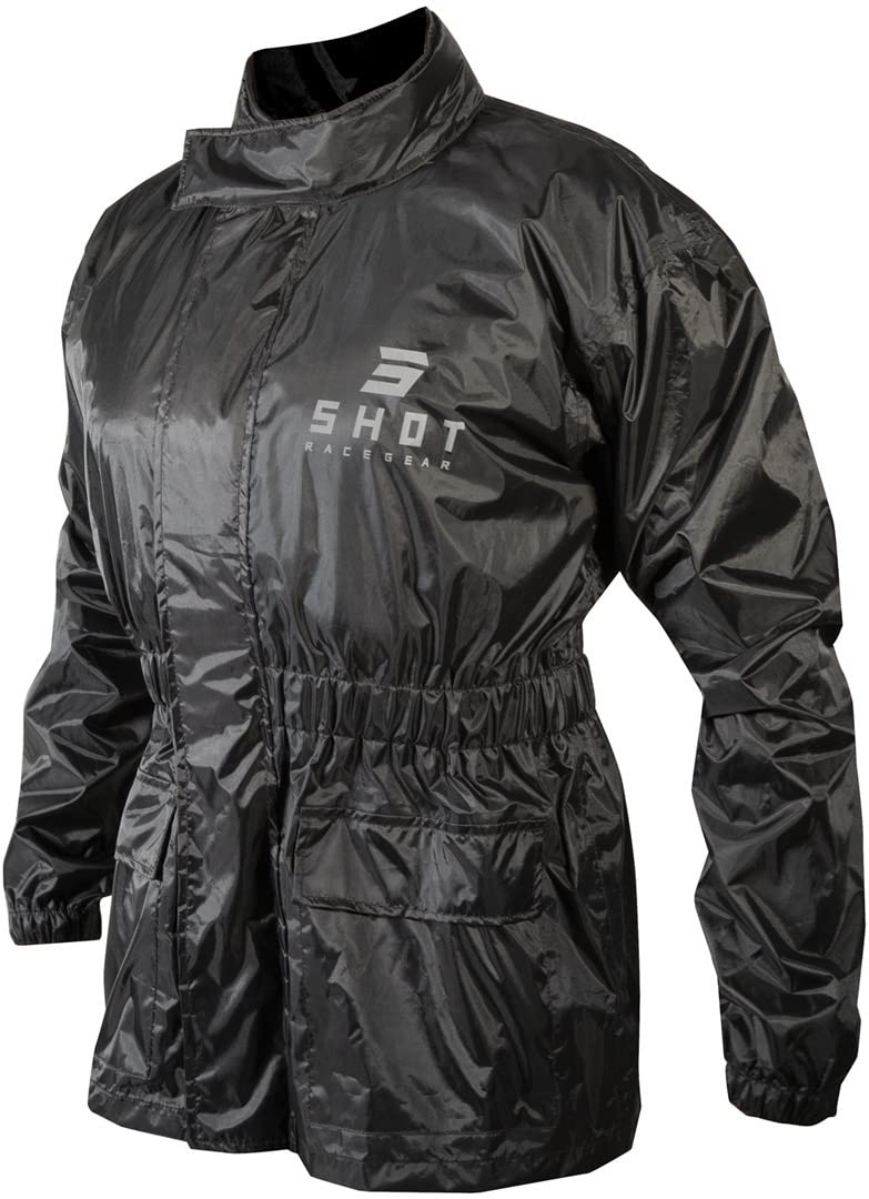 Shot Erwachsene Regen Jacke 2.0 (Größe M, Schwarz) von Shot Race Gear