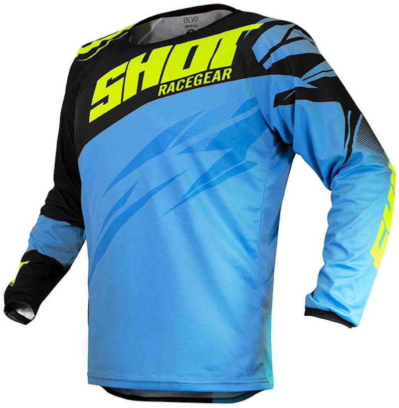 Shot Erwachsene Ventury Jersey (Cyan/Neon Gelb, Größe X-Groß) von Shot Race Gear