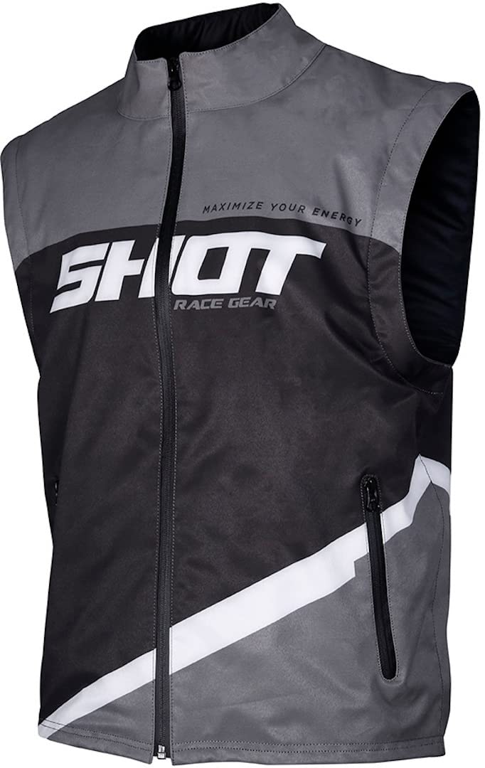 Shot Jacke Bodywarmer Lite, Erwachsene (Grau/Schwarz, Größe X-Groß) von Shot Race Gear