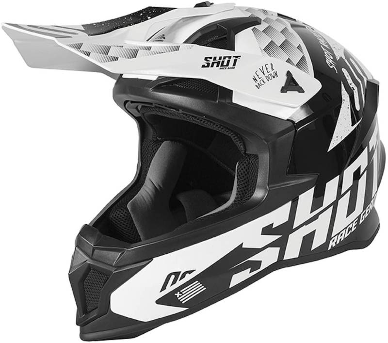 Shot Erwachsene Lite Rush Helm (Schwarz, Größe XL) von Shot Race Gear