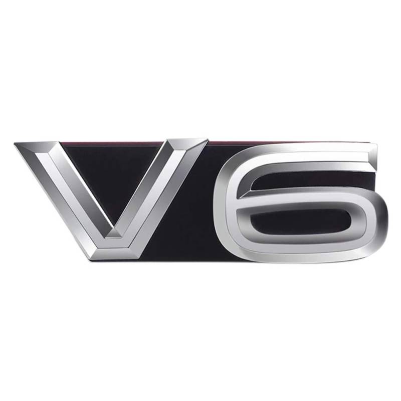 Shovelmty Auto Produkte Emblem V6 Grill Aufkleber für TERAMONT PHIDEON MAGOTAN TIGUANL V6 Aufkleber von Shovelmty