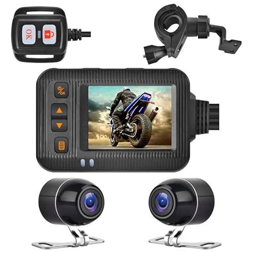 Shovelmty SE20 Motorrad Recorder Doppelobjektivkamera Fahrvideo Camcorder DVR Loop Aufnahme von Shovelmty