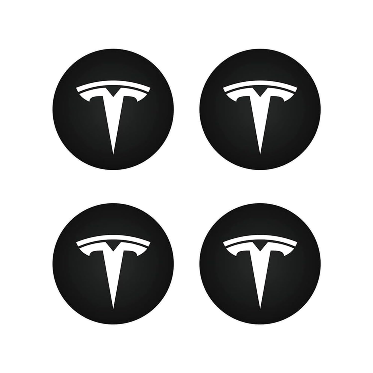 ShowEv für Tesla Model 3 Y Radkappen Mitte Logo 4Pcs (Schwarzes und weißes Logo) von ShowEv