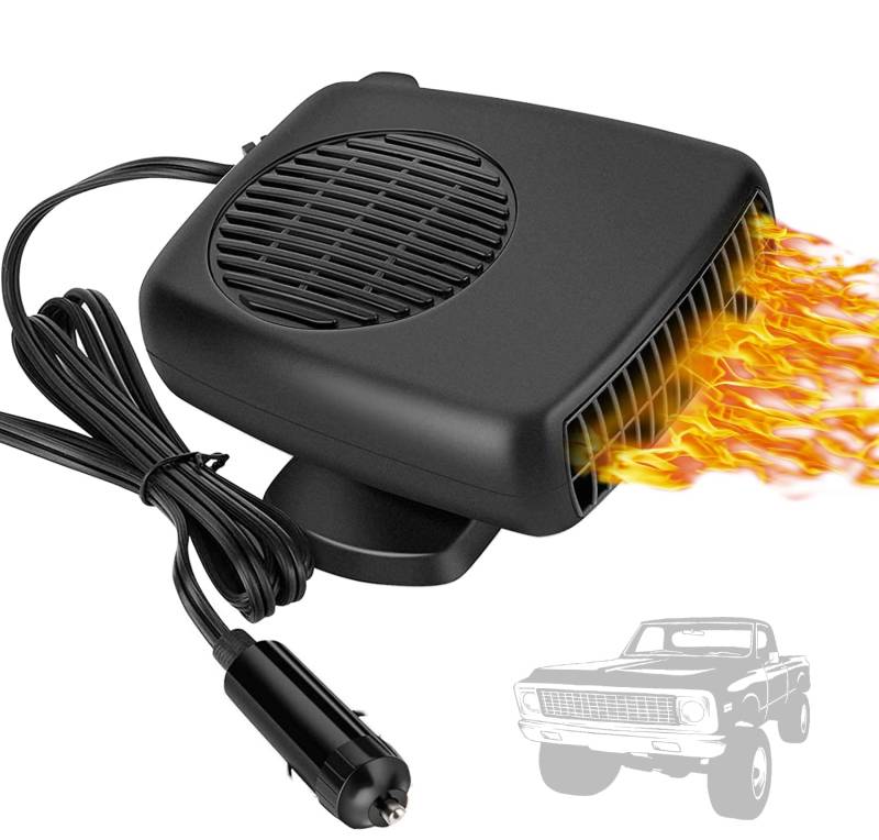 Showvigor 12V Autoheizung, Auto Heizlüfter, 150W Anti-Beschlag Auto-Heizung Windschutzscheibe Defroster 2 In 1 Heizung und Kühlung Car Defroster von Showvigor