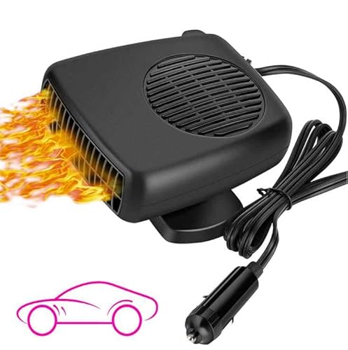 Showvigor Auto-Heizung, 12 V, 150 W, tragbare Windschutzscheibenheizung, Defogger, Entfroster, 2-in-1-Schnellheizung, Fahrzeugheizung, Automatische Windschutzscheibenheizung von Showvigor