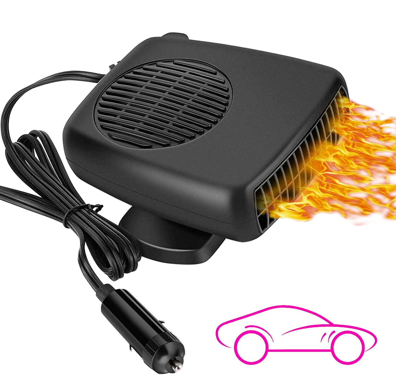 Showvigor Auto Heizung, Tragbare Autoheizung 150W 12V Heizlüfter 2 In 1 Heizung Kühlung Funktion Windschutzscheibe Demister Defroster von Showvigor