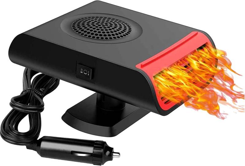 Showvigor Tragbare Autoheizung, 12V 150W 2-in-1 Auto Heizlüfter Schnelle Heizung Defroster, 360° Drehbar Heizung Auto Heizlüfter Mit ergonomischem Handgriff Zigarettenanzünder Heizlüfter von Showvigor