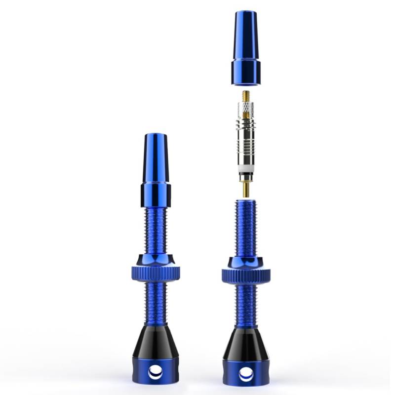 Shredr. Tubeless Ventile Set, blau | Presta Ventile für Schlauchlos-Reifen | Superleichtes Alu, blau eloxiert, französisches Ventil | Für Normale Tubeless-Felgen… von Shredr.