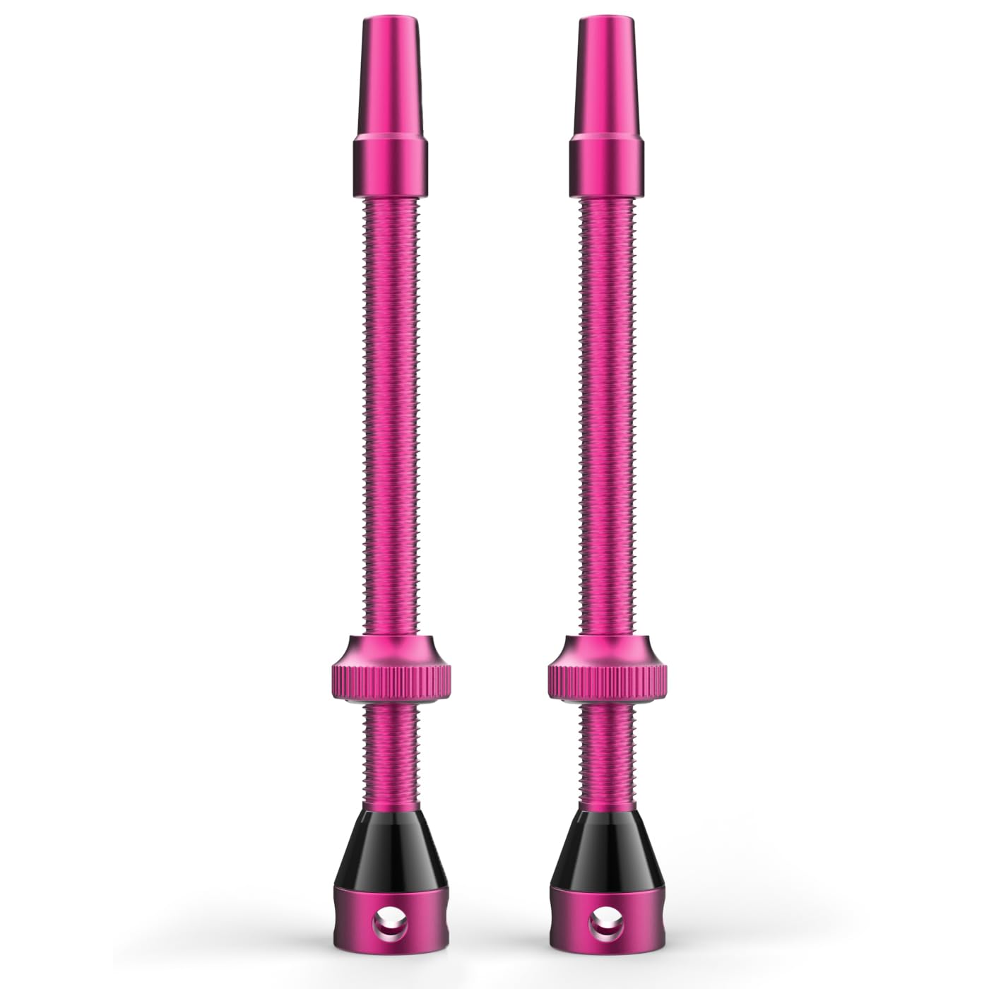 Shredr. Tubeless Ventile Set | Presta Ventile für Schlauchlos-Reifen | Superleichtes Alu, bunt eloxiert, französisches Ventil | Für Normale Tubeless-Felgen (pink, 80mm) von Shredr.