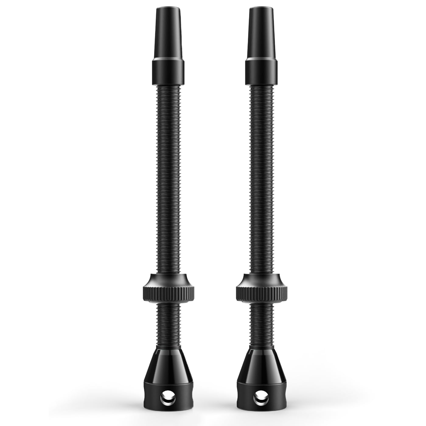 Shredr. Tubeless Ventile Set | Presta Ventile für Schlauchlos-Reifen | Superleichtes Alu, bunt eloxiert, französisches Ventil | Für Normale Tubeless-Felgen (schwarz, 80mm) von Shredr.