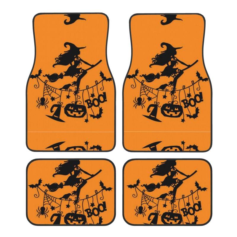 Halloween Hexe fliegende Druck Auto Fußmatte Universal rutschfest Jet Waschbar Automatte von Shunieg