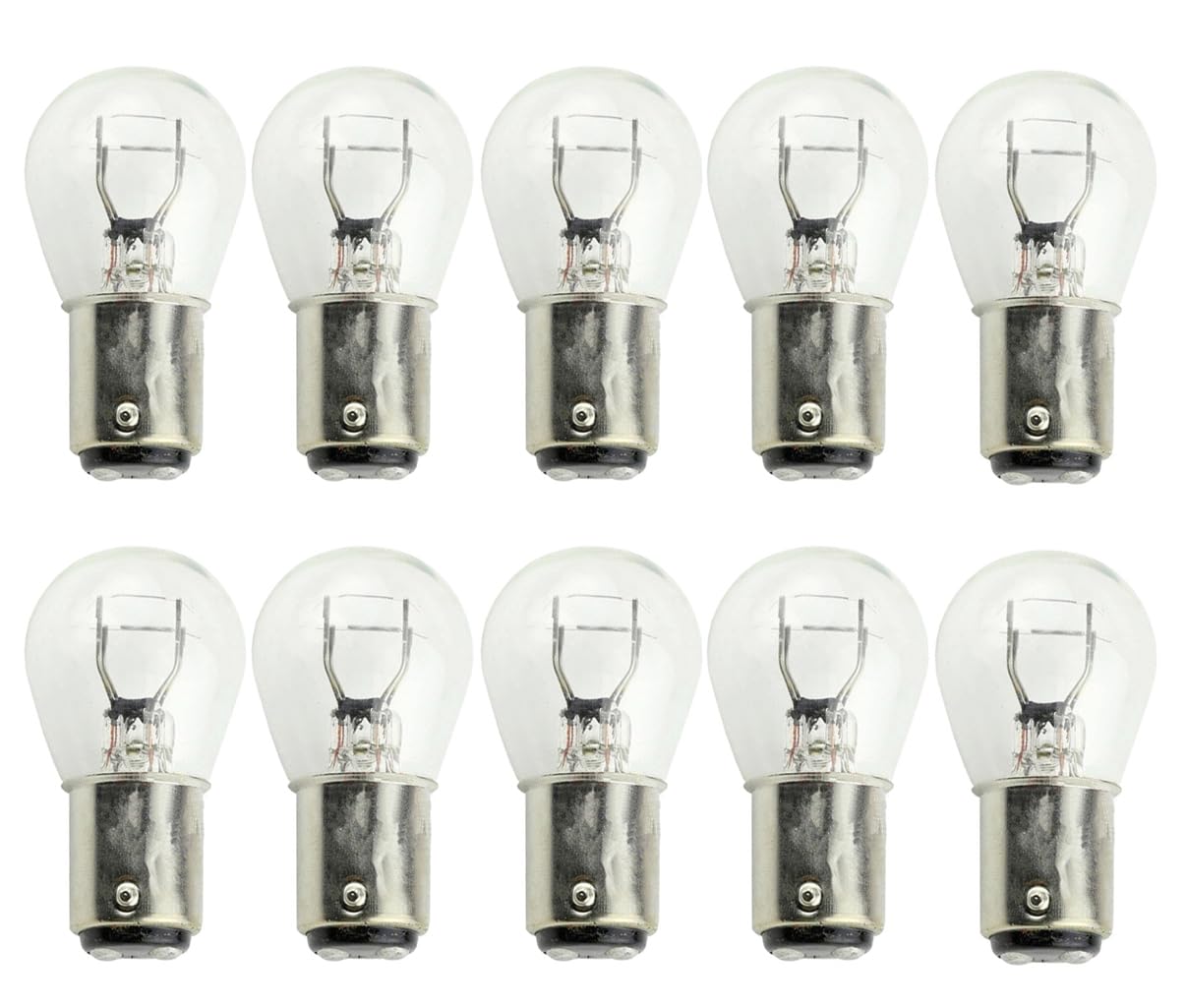 ShuoHui 10 x BAY15D P21/5W KFZ-Lampe 12V / 24V 21 Watt 5 Watt Bremslicht Rücklicht Glühlampe Kugellampe Glühbirne LKW RÜCKLICHT STOPPLICHT BLINKER (12, Volt) von ShuoHui